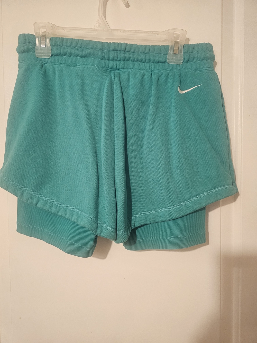 Nike Serena Williams Green Double-Layer Athletic Shorts
